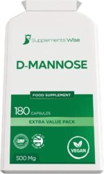 D-Mannose Capsules - 500mg x 180 - Cystitis Treatment for Women and Men - Urinary Tract, UTI and Bladder Support - 1500mg Dmannose Powder Per Serving - D Mannose for UTI and Water Infection Relief - Image 2