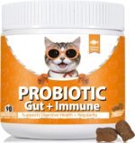 Daily Probiotics for Cats - 90 Salmon Flavored Soft Chews with Natural Pumpkin Powder for Healthy Gut & Sensitive Tummy. Reduces Scooting, Loose Stools, Smelly, Itchy Ears for Small, Medium Cats - Image 2