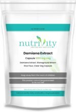 Damiana Extract 1000mg High Strength Veg Capsules | Headache, Fatigue & Tiredness | Natural Aphrodisiac Supplement | GMP Standard Manufactured | Made in The UK by Nutrivity (60) - Image 2