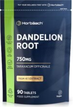 Dandelion Root Tablets 750mg | 3 Month Supply | High Strength Taraxacum Officinale 4:1 Extract | 90 Vegan Capsules | Horbaach - Image 2