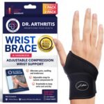 Doctor Developed Wrist Supports - For carpal tunnel, wrist injuries, arthritis, hand support - Wrist brace and Wrist Strap with Handbook (Single) - Image 2