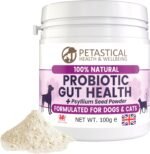 Dog Probiotics for Gut Health, Cats Pro Biotics, Prebiotic with Chicory Inulin and Psyllium Husk Powder for Canine Feline Powder with Natural Fibre Digestion Enzymes, 100g - Image 2