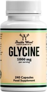 Double Wood Glycine Supplement | 240 High Strength Glycine Capsules - 1000mg per Serving | Amino Acid Supplement | Non-GMO & Gluten | Manufactured in The UK - Image 2