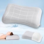 Elegear Soft Memory Foam Pillow, 70D ZERO PRESSURE Neck Support Pillow, Ergonomic Cervical Anti Snore Pillows, Deep Sleep for Neck Pain, Side Sleepers and Back with Washable Cooling Pillowcase -Large - Image 2
