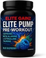 Elite Pump Pre-Workout Powder – High-Stim Energy + Extreme Muscle Pump | Caffeine, Beta-Alanine, L-Citrulline, AAKG, Taurine | Blue Raspberry | 32 Servings (Blue Raspberry) - Image 2