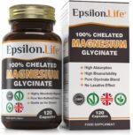 Epsilon Magnesium Glycinate Supplements - Chelated Mg Bisglycinate Supplement - 120 Easy to Take Vegan Capsules - 500mg Unbuffered Magnesium-Glycinate per Capsule - UK-Made - Image 2
