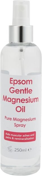 Epsom Gentle Magnesium Oil Body Spray – A Pure and Natural Source of Magnesium Chloride. This Magnesium Spray Supplement Supports Muscle Recovery and is Vegan and Palm Oil-Free – 250ml. - Image 2