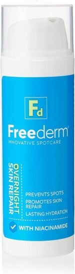 FREEDERM Overnight Skin Repair for Spot Prone Skin, Visibly Reduces Spots and Redness, With Niacinamide and Vitamin B3, Clear, 50 ml - Image 2