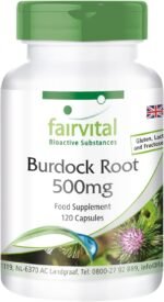 Fairvital | Burdock Root Capsules - 500mg - HIGH Dosage - Vegan - 120 Capsules - with zinc - Image 2