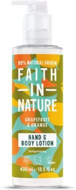 Faith In Nature Natural Grapefruit and Orange Hand and Body Lotion, Energising, Vegan and Cruelty Free, No SLS or Parabens, 400 ml - Image 2