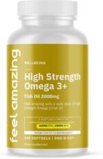 Feel Amazing Omega 3 Fish Oil 2000mg – 240 Capsules – 660mg EPA & 440mg DHA per Daily Serving – Supports Normal Heart Functional - 4 Month Supply - Image 2