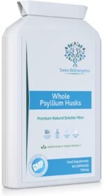 Fibre Supplement 750mg Whole Psyllium Husk (not just Extract) - High Strength Natural Soluble Fiber Supplement from Plantago Ovata Plant Seeds, 90 Psyllium Husks Capsules - Made in UK & Vegan - Image 2