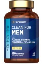 Fibre Supplement for Men | Cleanliness | Psyllium Husk Complex with Cinnamon, Flaxseed and Fenugreek Seed | 120 Vegan Capsules | by Horbaach - Image 2
