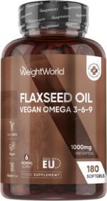 Flaxseed Oil Softgels - 180 Softgels - 1 a Day - 6 Months Supply - Cold-Pressed Omega 3 6 9 Capsules - ALA, Linoleic & Oleic Acid - Vegan, Non-GMO & Gluten-Free - Linseed Oil Supplement - Image 2