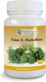 Folate (L-Methylfolate) 1000μg x 90 Capsules, 5-MTHF Active Form of Folic Acid/Vitamin B9, Please See Our 400mcg Version for Pregnancy, Magnesium Stearate Free, Made in Wales - Image 2
