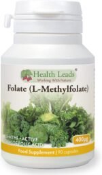 Folate (L-Methylfolate) 400μg x 90 Capsules - 5-MTHF Active Form of Folic Acid/Vitamin B9 - Supports Normal Maternal Tissue Growth During Pregnancy - PRENATAL- Magnesium Stearate Free - Made in Wales - Image 2