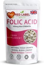 Folic Acid 400 mcg Tablets, 180 Vitamin B9 Tablets (6 Months Supply), Folate Fertility Supplement for Women, Vegan, Vegetarian, Supports Maternal Tissue Growth, Made in The UK - Image 2
