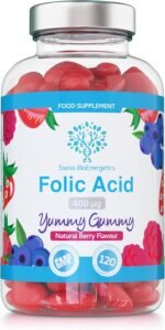 Folic Acid Gummies - 400μg, 120 Natural Berry Flavoured & Vegan Gummies - High Strength Vitamin B9 Folic Acid Pregnancy Support Prenatal Vitamin - No Artificial Sweeteners or Flavours – UK Made - Image 2