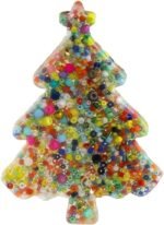 For Stress Relief Silicone Fidget Picking Toy with Sensory Pad, Beads and Rings for Anxiety Management and Focus Support (The Christmas Tree) - Image 2