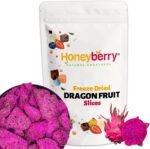Freeze Dried Dragon Fruit Slices 250g - Dehydrated from Frozen Red Pitaya Chips - Edible Tropical Superfood Chunks for Snacking, Cocktail Garnish, Smoothie or Making of Fresh Pink Dragon Fruit Powder - Image 2