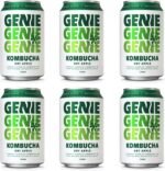 GENIE LIVING DRINKS Kombucha, Dry Apple, Fermented for 10 Days, Gut Friendly, Low Calorie, All Natural, 100% Vegan, No Sweeteners, No Nasties, Made in the UK, Natural Energy, 6 x 330ml Cans - Image 2