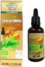 Ginkgo Biloba Organic Extract with Amber Organic Extract/Ginkgo Biloba with Baltic Amber Organic /50 ml/Elixir of Youth, Supports The Body and The Brain/brochure About Amber for Free. - Image 2