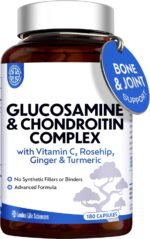 Glucosamine & Chondroitin Complex – 180 High Strength Capsules – Joint Support with Vitamin C, Turmeric, Ginger & Rosehip – 3 Month Supply – Advanced Formula by London Life Sciences - Image 2