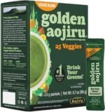 Golden Aojiru Green Superfood Powder – Japanese Barley Grass Juice with 25+ Vegetables, Prebiotic & Enzymes – Gluten Free, Green Juice – 46pcs - Image 2