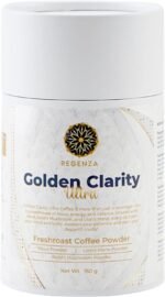 Golden Clarity Ultra - Freshroast Coffee Powder with Maca Root, Lions Mane & Reishi - 150g - Mushroom Coffee - Fuel Your Mind & Body - Immune System Booster - UK Made - Image 2