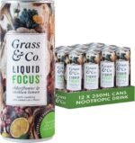 Grass & Co. Nootropics Drinks with Lion's Mane (1000mg), Omega-3, Ginseng, Vitamin B12 & More | Liquid Focus | Elderflower & Sicilian Lemon | Lightly Sparkling | Vegan | 12 x 250ml Cans - Image 2