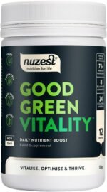 Greens Powder by Nuzest – Good Green Vitality – Filled with Vitamins, Minerals & Superfoods – Vegan Multivitamin Greens Drink - Gluten Free - Dairy Free - 120g - 10 Servings - Image 2