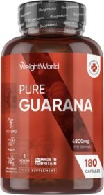 Guarana Capsules 4800mg - Caffeine Pills - 180 Capsules (3 Months Supply) - Rich in Bioactive Compounds - Travel-Friendly, GMP-Approved & Vegan-Friendly Caffeine Supplements - Made in The UK - Image 2