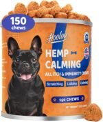 HOOLOO Calming Dog Treats with Itch Immunity for Dogs, Soothe Itchy Paws, Eyes, Ears, Skin | Stop Itching, Licking, Scratching | Reduce Stress, Fear, Barking - Supports Seasonal Itching, 150 Count - Image 2