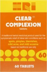 HRI Clear Complexion 60 Tablets - for Symptomatic Relief of Minor Skin Conditions Such as Spots, Pimples, Blemishes, Mild Acne, Mild Eczema. 1 Pack - Image 2