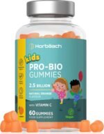 Happy Gut Gummies Kids 2.5 Billion CFU | 60 Count | ProBio Gut Health Supplement | Natural Orange Flavour | Kids Complex with Vitamin C | Vegan | by Horbaach - Image 2