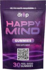 Happy Mind Gummies - Lions Mane & Ashwagandha Gummies for Adults, Enhanced with Vitamin B5 & Zinc, Sugar-Free, No Artificial Flavors - Mood - Helps with Stress & Anxiety - Image 2