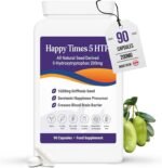 Happy Times Double Strength 5-HTP Supplement (200mg) Amino Acid 5 Hydroxytryptophan -Serotonin Melatonin Happiness Hormone Precursor Natural Griffonia Seed Extract Herbal Healthy Sleeping - Image 2