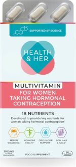 Health & Her Multivitamin Supplement for Women Taking The Pill - Nutrition Support for Women & Teen Girls on Hormonal Contraception - 1 Month Supply, 60 Tablets - Vegetarian & Gluten Free - Image 2