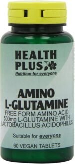 Health Plus Amino L-Glutamine 500mg Amino Acid Supplement - 60 Tablets - Image 2