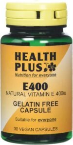 Health Plus E400 Vitamin E Supplement - 30 Gelatin Free Capsules - Image 2