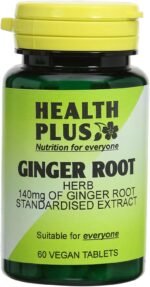 Health Plus Ginger Root 550mg Digestive Health Plant Supplement - 60 Tablets - Image 2