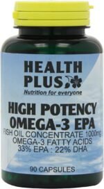 Health Plus High Potency Omega-3 EPA 1000mg (33:22) Fish Oil Supplement - 90 Capsules - Image 2
