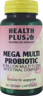 Health Plus Mega Multi Probiotic 20 Billion High Strength Multi-strain Probiotic Digestive Health Supplement - 60 Gelatin Free Capsules - Image 2