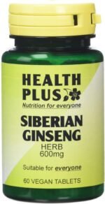 Health Plus Siberian Ginseng 600mg Energy Plant Supplement - 60 Tablets - Image 2