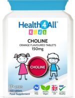 Health4All Kids Choline 150mg 120 Chewable Tablets for Children 3+, Supports Memory, Learning and Mood, Natural Vegan Orange Flavour, Sugar-Free | Made in UK (Not Gummies) - Image 2