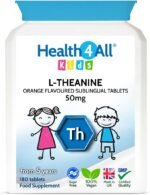 Health4All Kids L-Theanine 50mg 180 Chewable Tablets 6 Months Supply, Supports Focus, Attention & Concentration in Children, Orange Flavour Sugar-Free L-Theanine Supplement | Made in UK (not Gummies) - Image 2