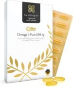 Healthspan Elite Omega 3 Pure EPA 1g | 60 Capsules | All Blacks Official Partner | Support Brain, Eye & Heart Health | 1,000mg EPA Omega 3 Fatty Acid | Informed Sport Accredited | Lemon Flavoured - Image 2