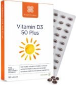 Healthspan Vitamin D3 50 Plus (180 Capsules) | Ideal for Anyone Over 50 | Super Strength | Immune Health | Bone, Teeth & Muscle Health | Contains 2,000iu of Natural Vitamin D3 Per Tablet | Vegetarian - Image 2