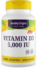 Healthy Origins High Strength Vitamin D3 5,000 UI Softgel Capsules - Immune Support, Optimal Absorption - Year-Round Wellness for Bone Health and Vitality - Image 2