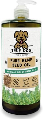 Hemp Oil for Dogs - Natural Dog & Cat Feed Supplement with omega 3, 6, 9 support hip, joint & dog calming- 100% Pure Cold Pressed (1ltr) - Image 2